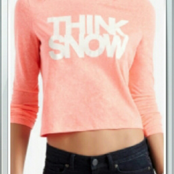 Aeropostale Women's T-shirt Crop - Coral