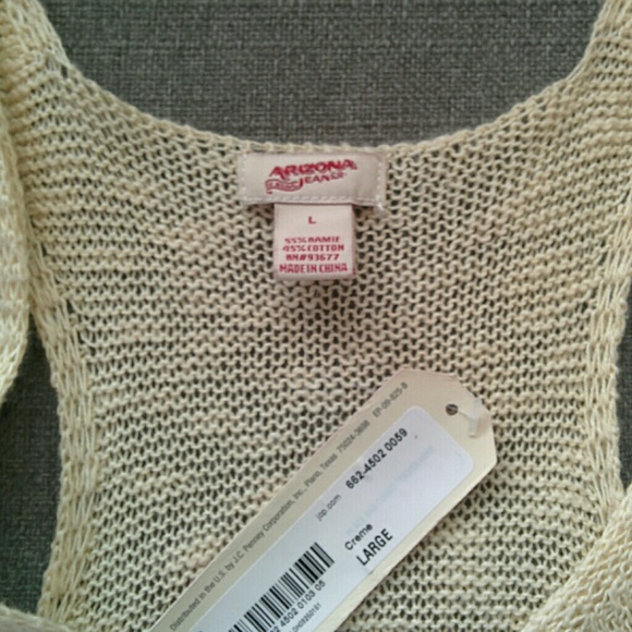 Creme/tan knit tank top - Picture 2 of 4