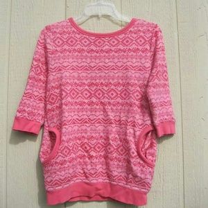 Pink Tribal Sweater Top