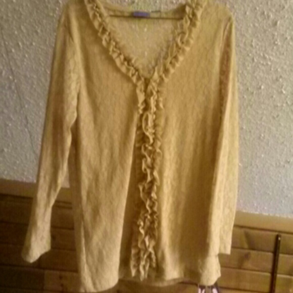 Sandblast Lace TeeCo Blouse - Picture 2 of 3