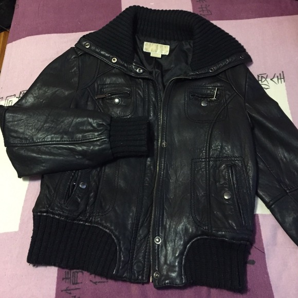 Michael Kors Leather Jacket! Very minimal wear - Picture 1 of 2