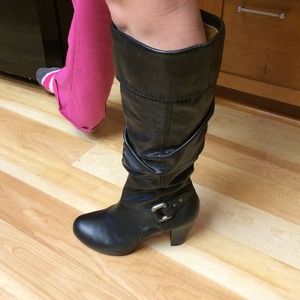 Womens Fossil knee high fold over slouch boot