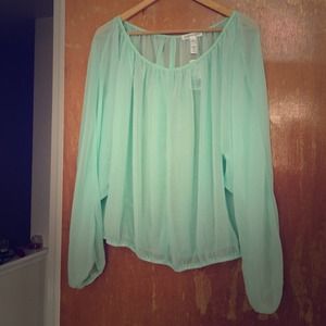 Plus Size Chiffon Top