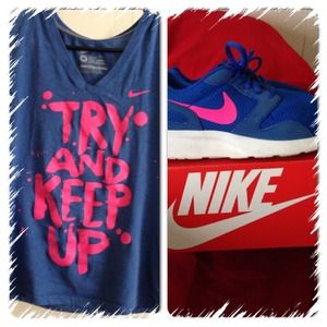 Sz M Nike Womens Shirt Sz 7 Women's Kaishi Bl/Pk