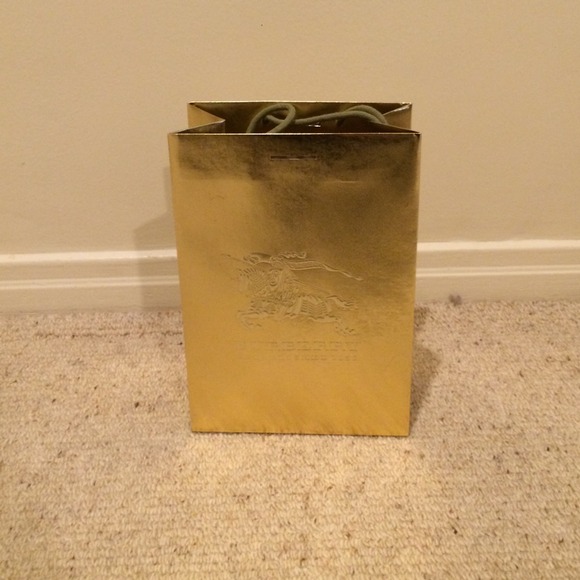 A Burberry shopping bag