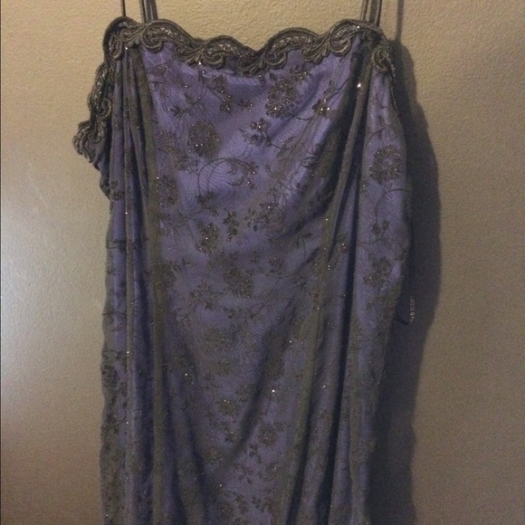 Black and purple prom formal dress