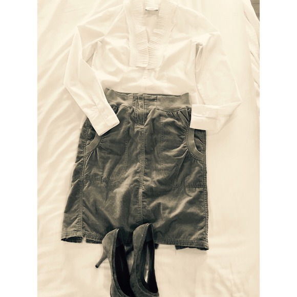 H&M Grey Velvety Skirt - Picture 1 of 3