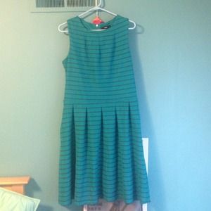 Teal striped dress