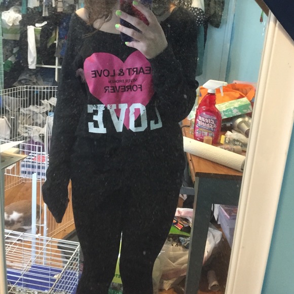 Black long sleeve with heart