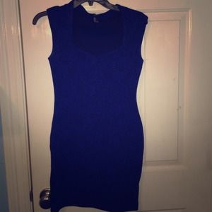 Royal blue tight comfy night dress