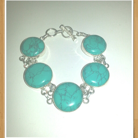 SOLD Sterling Silver and Turquoise Bracelet