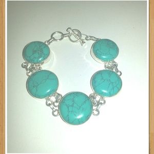 SOLD Sterling Silver and Turquoise Bracelet