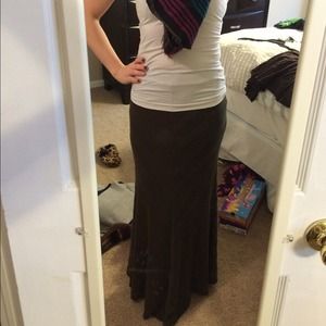 Lily Rose Green Sweater Maxi Skirt