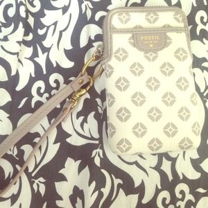 Zipper clutch fossil wallet