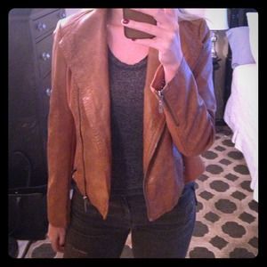 Vegan leather moto jacket