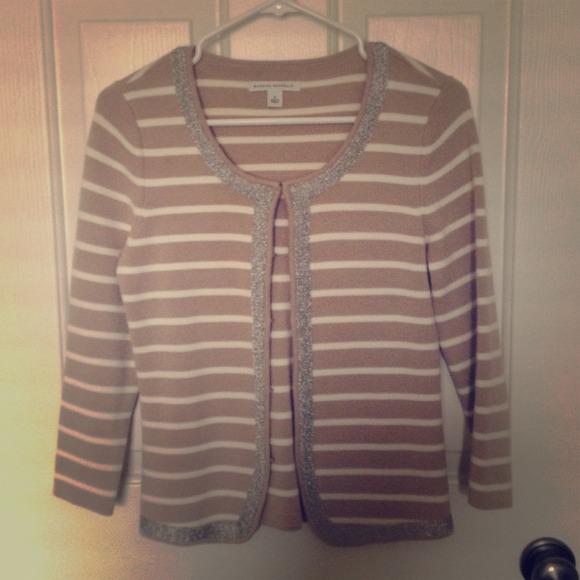 Banana Republic tan and cream cardigan