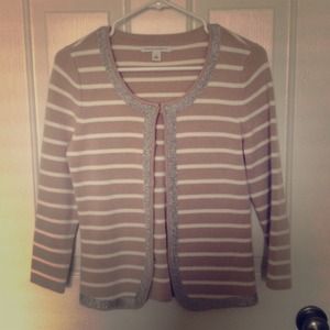 Banana Republic tan and cream cardigan