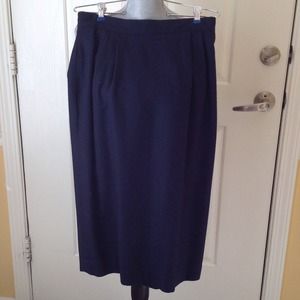 Lovely Navy Lined Skirt-Maxi