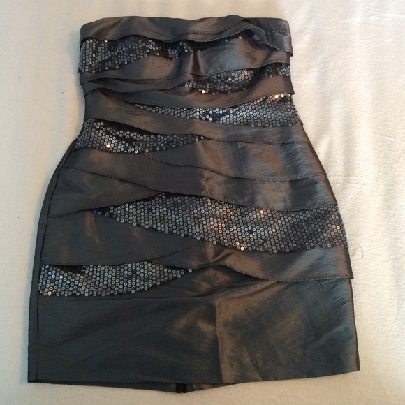 Gray cocktail dress