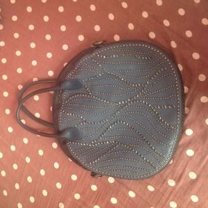 Studded leather purse