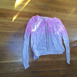 Cute Tobi long sleeve light pink and white ombré