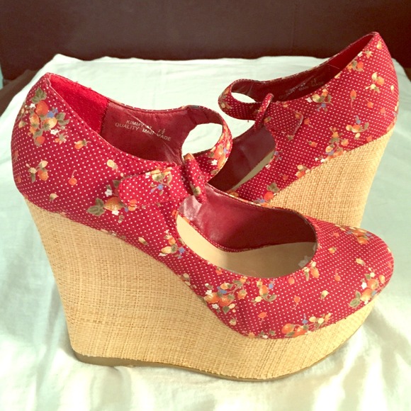 Floral Maryjane Wedges