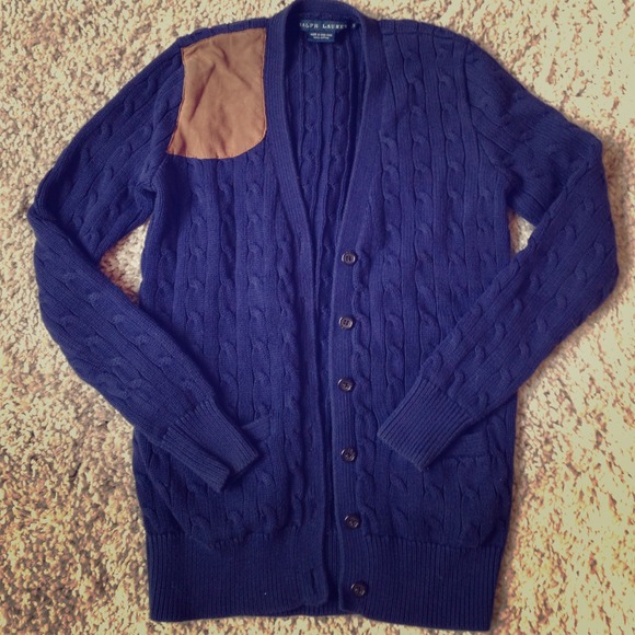 ralph lauren patch cardigan