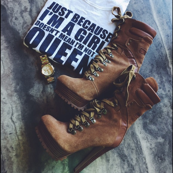 Bebe suede/leather tan boots (ONE DAY SALE) 📢🎉🎁