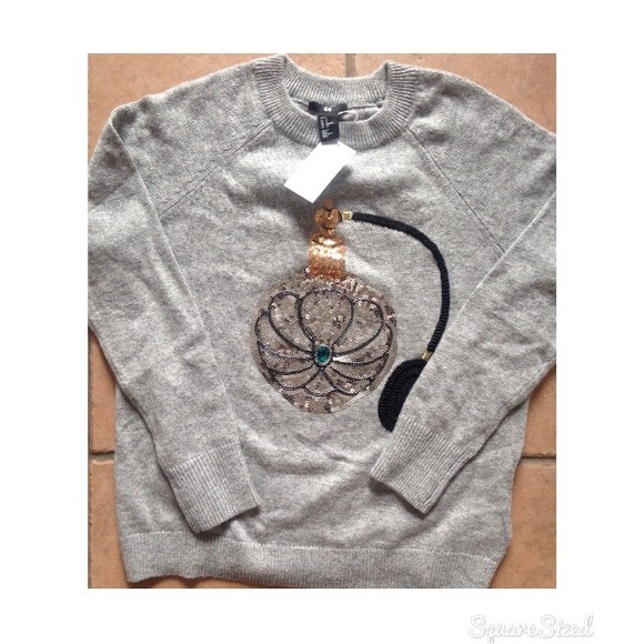 H&M Sequin Perfume Sweater