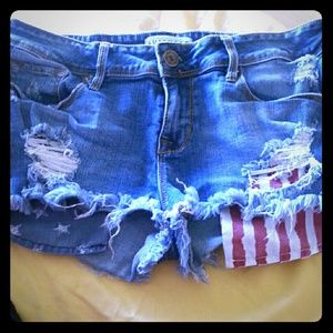 American flag shorts size 7