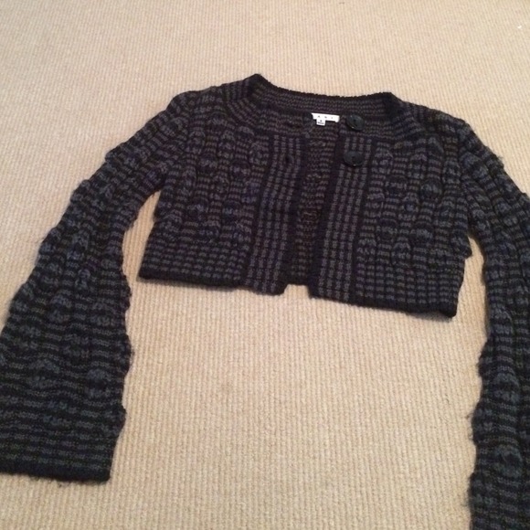 CAbi Black and Grey Sweater