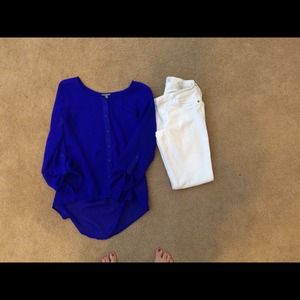 Charlotte Russe cobalt blue shirt