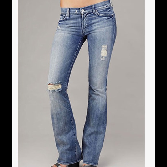 7 for all mankind distressed denim jeans