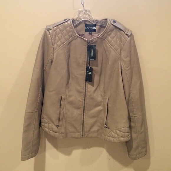 Express Tan Leather Jacket