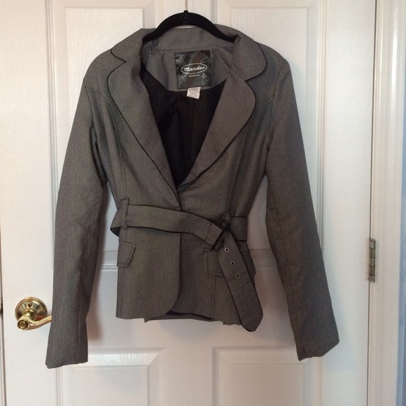Doted Blazer with adjustable strap at the bottom