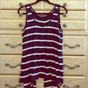 Open Back Striped Tank Top