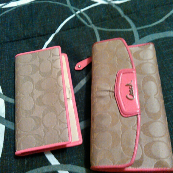 Coach checkbook wallet