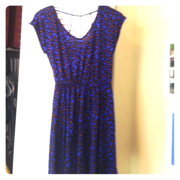 Edge Blue Leopard print dress S