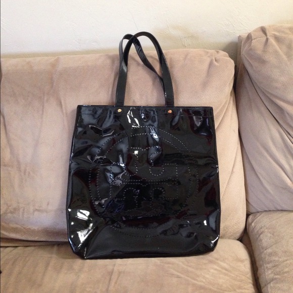 Large black Tory Burch tote