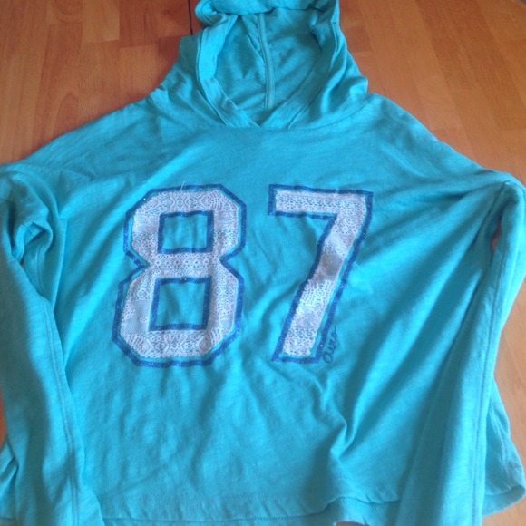 Blue Aeropostale hoodie.