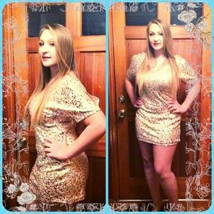 Gold Sequin Dress