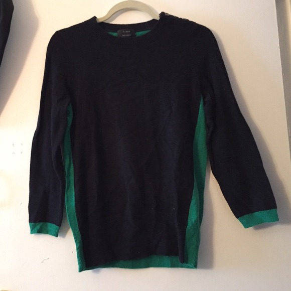 J Crew cashmere color block sweater