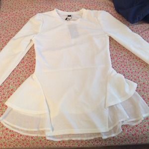 Off white peplum top