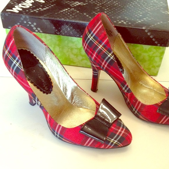 Sam Edelman Red Plaid Heels