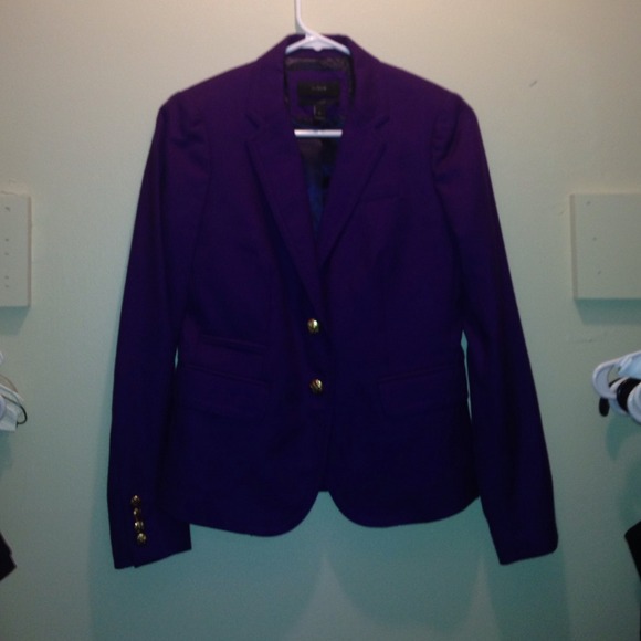 J.Crew Purple Schoolboy wool blazer 0
