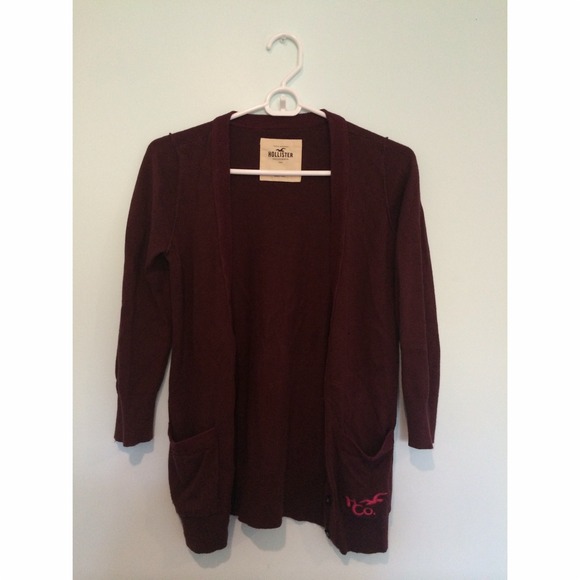 Hollister & Co. Maroon Cardigan