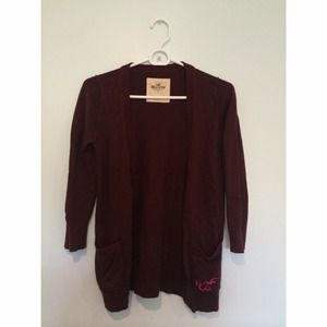 Hollister & Co. Maroon Cardigan