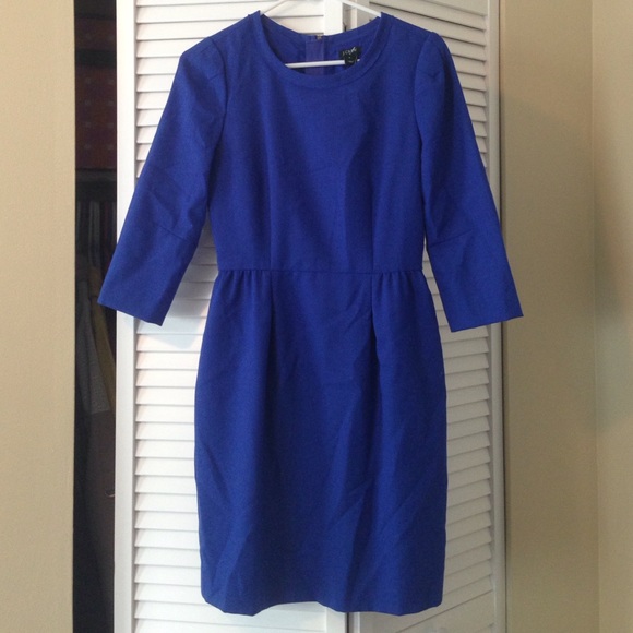 J. Crew NWT "Anytime" dress, blue wool 0