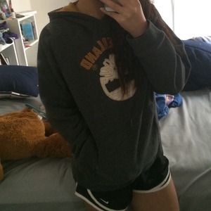 Grey and yellow Timberland hoodie