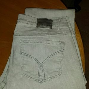Calvin Klein light gray/cream skinny Denim Jeans